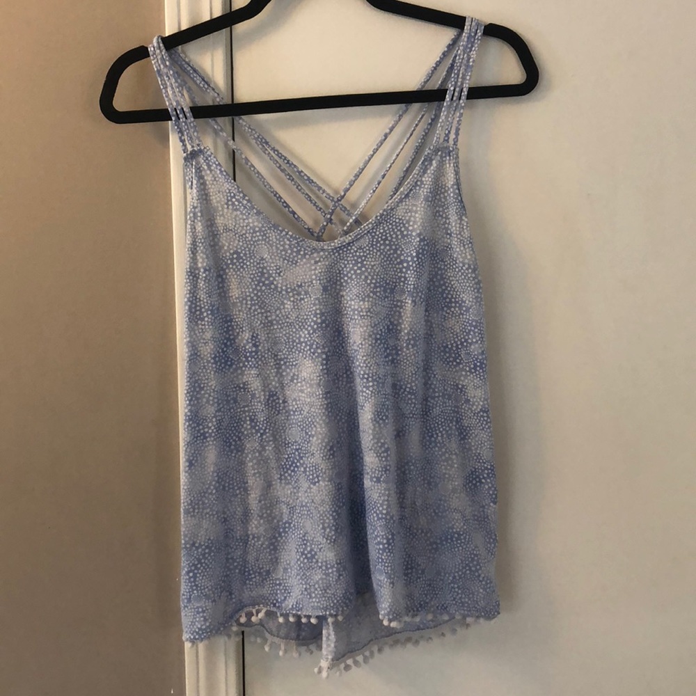 Blue and White tank